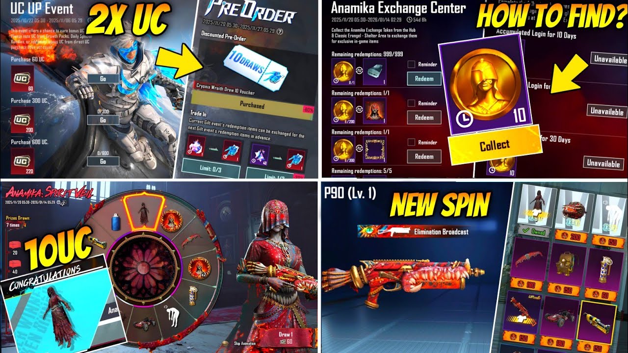 BGMI 2X UC UP TRICK | BGMI X ANAMIKA | BGMI ANAMIKA BOSS LOCATION | GEM CONVERT | UC UP TRICK | 