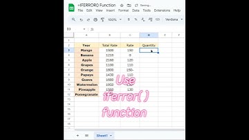 Clean Up Formula Errors in Google Sheets | IFERROR Explained #shorts  #excel #spreadsheet #exceltips