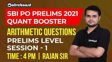 SBI PO Maths Classes 2021 | Arithmetic Questions for SBI PO | Session - 1 | Rajan Sir #QuantBooster