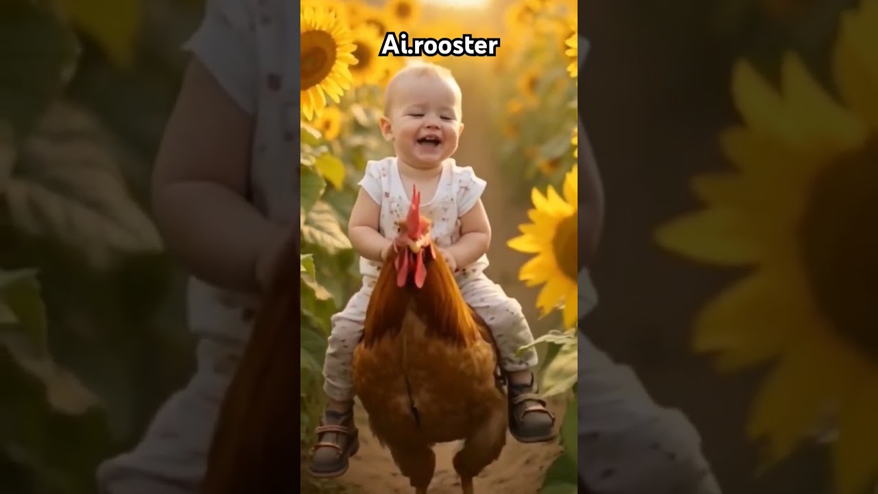 My baby enjoying rooster ride 
