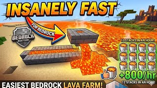 INSANELY FAST LAVA/FUEL FARM IN MINECRAFT BEDROCK EDITION | 800 LAVA BUCKETS PER HOUR🔥