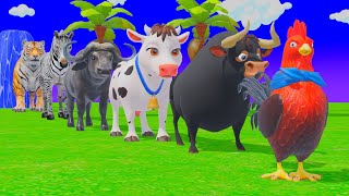 Long Slide Game with Tigers Lion Cow Hippopotamus Gorilla 3d Animal Game Funny 3d Animals screenshot 4