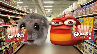 Skittles meme Sad Hamster & oi oi oi red larva