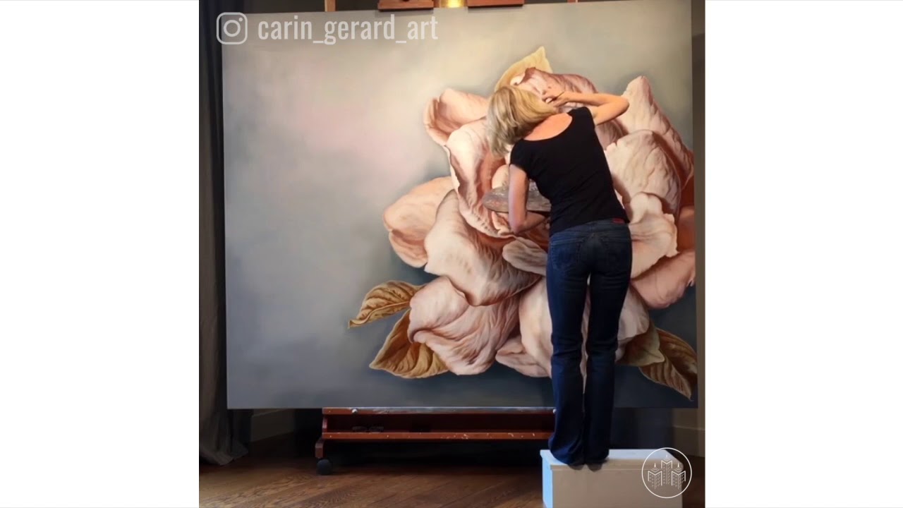 Giant Flower Paintings by Carin Gerard