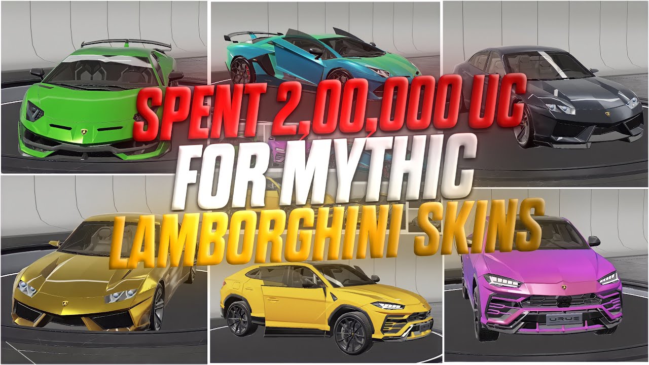 SPENT 2,00,000 UC ON NEW MYTHIC LAMBORGHINI SKINS ❤️✌🏻😘 || @gouravplayzyt