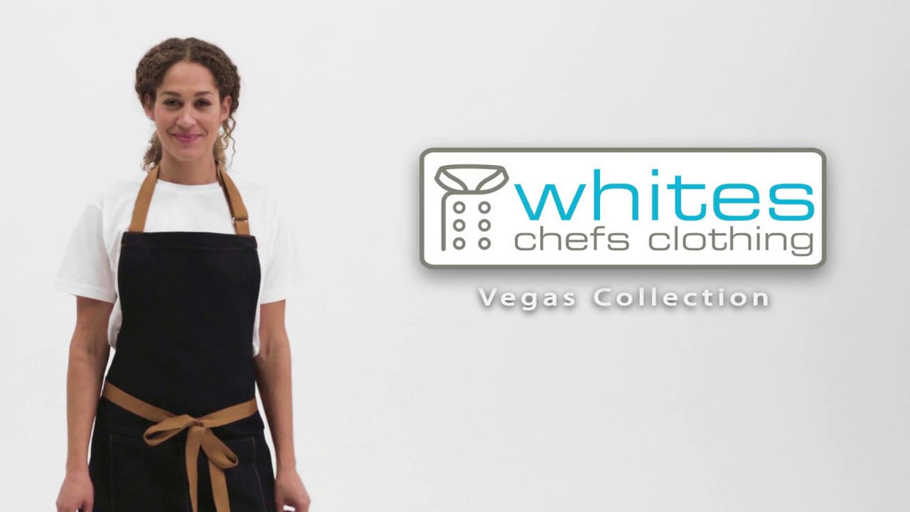 Whites Southside Bib Apron Adjustable Neck Blue Denim 1000mm (B980)