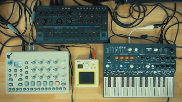 Acid Techno Jam with Elektron Model:Cycles / Arturia Microfreak and Behringer TD-3 MO