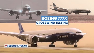 INSANE Crosswind Test! Boeing 777X Takes On 60-MPH Winds at Lubbock.