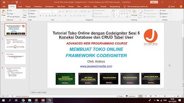 Tutorial Toko Online dengan Codeigniter Sesi 5 Koneksi Database dan CRUD Tabel User