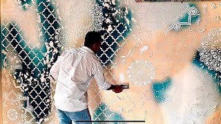 Wall Texture design ideas for stencil printing DIY art