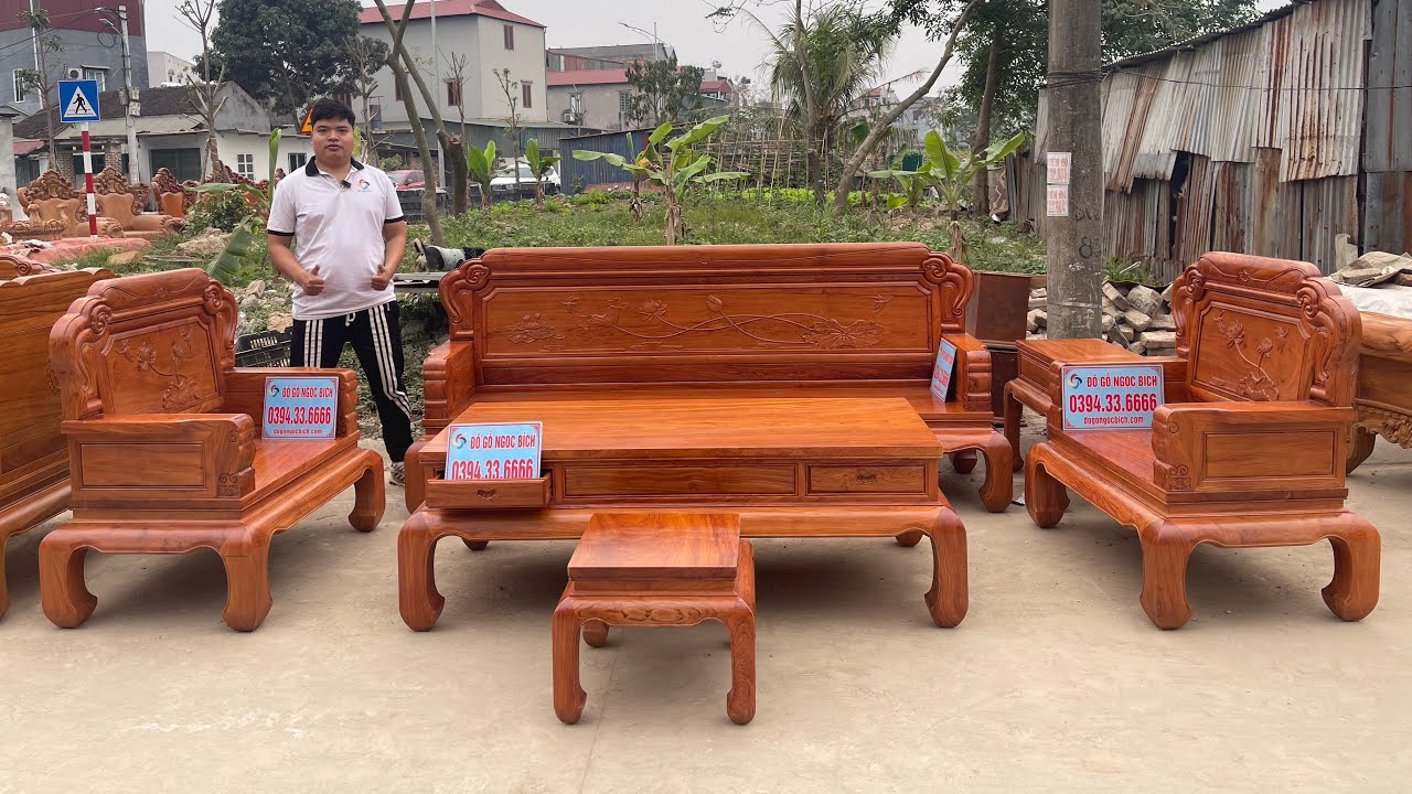 Bộ ghế Triện Tranh mặt tràn - A Phương Sài Gòn