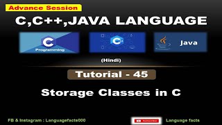 PART-45 Storage classes in C ||Programming in C #viral #ccode #new #clanguage  @languagefacts