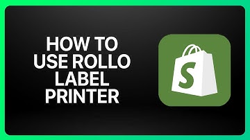 How To Use Rollo Label Printer With Shopify Tutorial