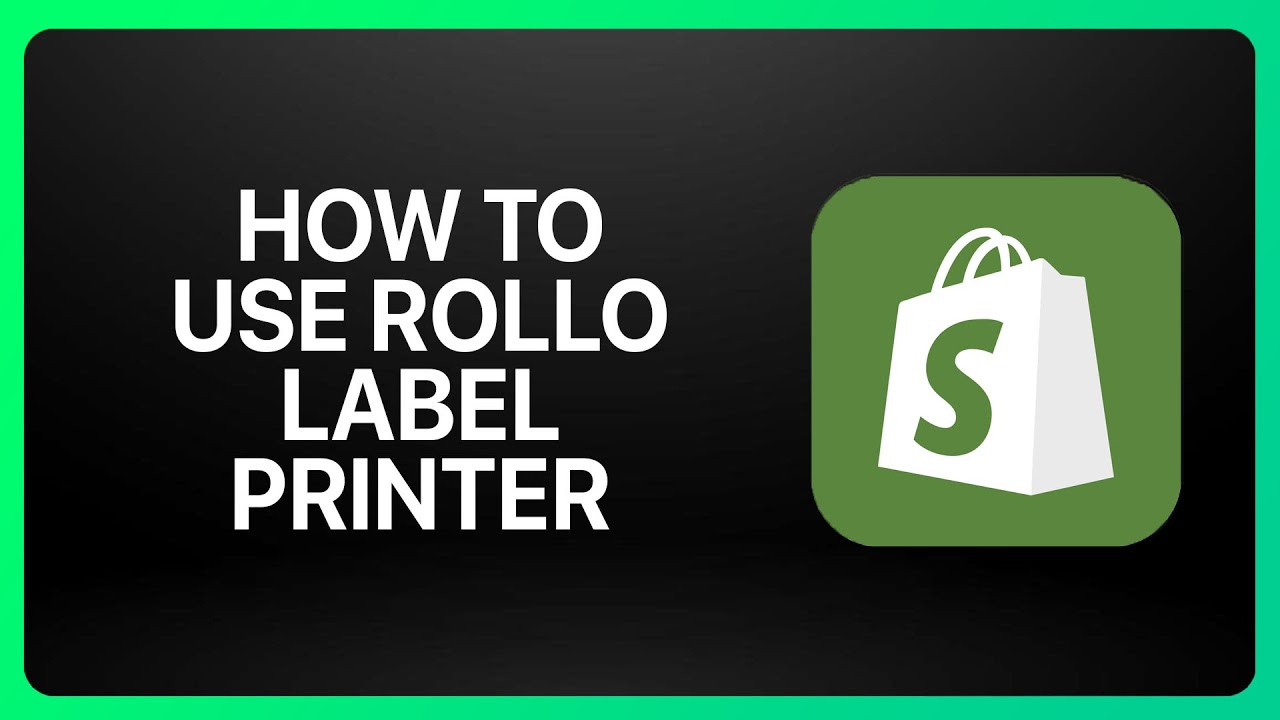 How To Use Rollo Label Printer With Shopify Tutorial - YouTube