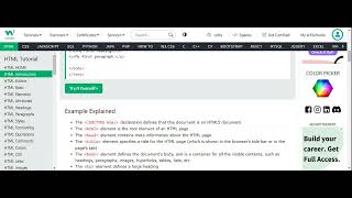 W3Schools HTML Tutorial 01 | Introduction
