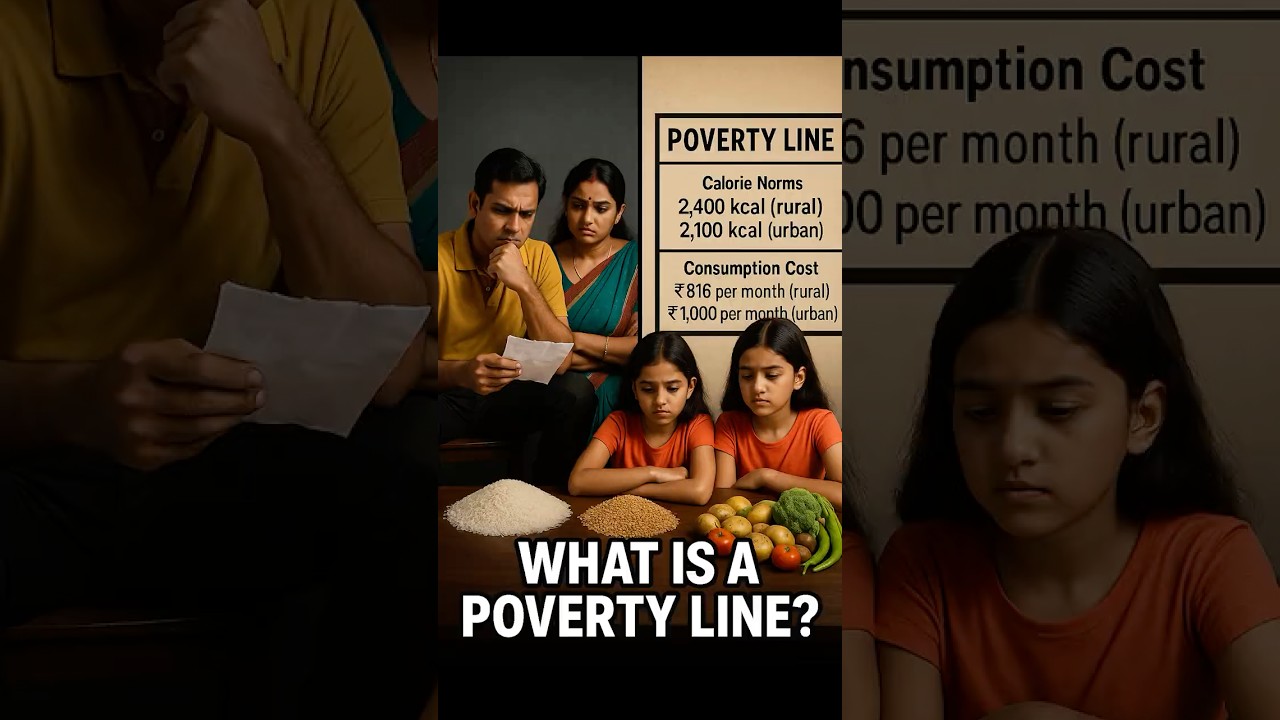 Что такое черта бедности за 60 секунд! 🇮🇳📉