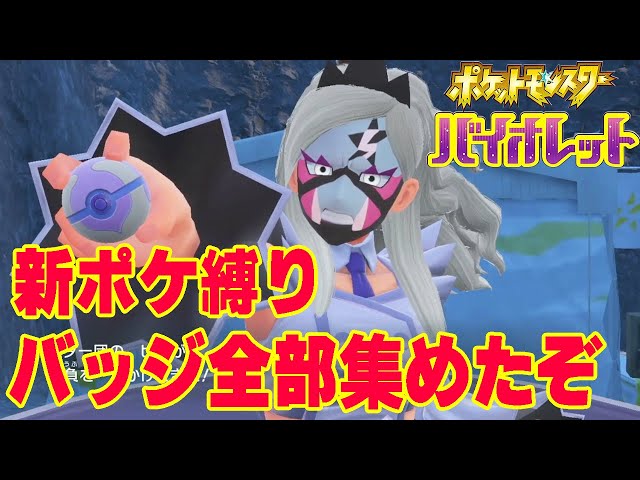 ポケモン スカーレット・バイオレット ピンバッジ 3【ポケモンSV】本日発売 バッジ全18個集めたぞ!新ポケ縛り