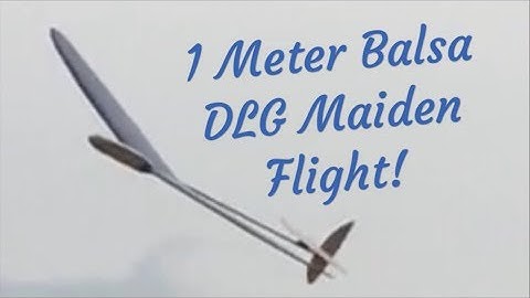 Scratchbuilt 1 Meter Balsa DLG - Maiden Flight!