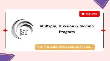 Multiplication, Division and Modulo Java Program