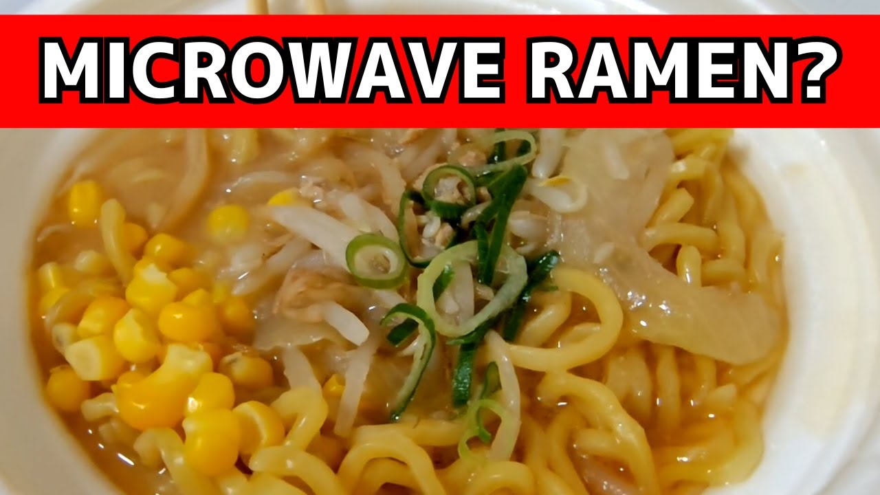 Microwave Miso Butter Corn Ramen from 7-Eleven | Japanese Convenience Store Food