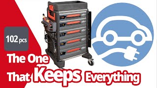 Wiha eMobility workshop trolley set, 102 pcs. | eMobility for hybrid and electric vehicles