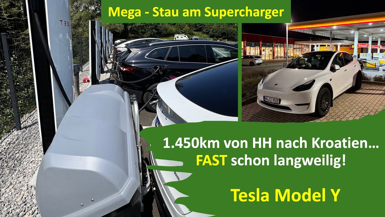 Kein Problem? Mit Familie und Hund im Tesla Model Y von Hamburg 1.450km nach Kroatien in den Urlaub