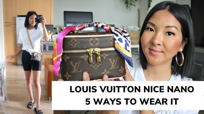 5 Different Ways To Style Louis Vuitton Mini Nice Toiletry Using A Twilly.  