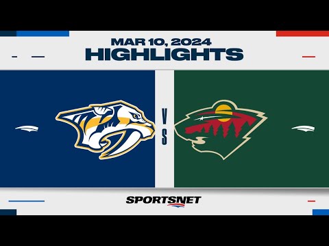 NHL Highlights | Wild vs. Predators - March 10, 2024