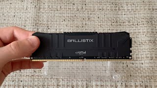 Распаковка оперативной памяти CRUCIAL Ballistix Black DDR4 3200MHz 16GB Kit
