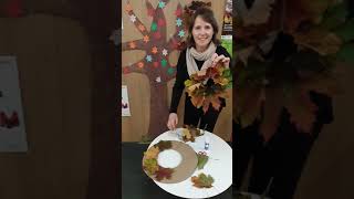 Ellen from DeValera Library shows you how to make an Autumn wreath