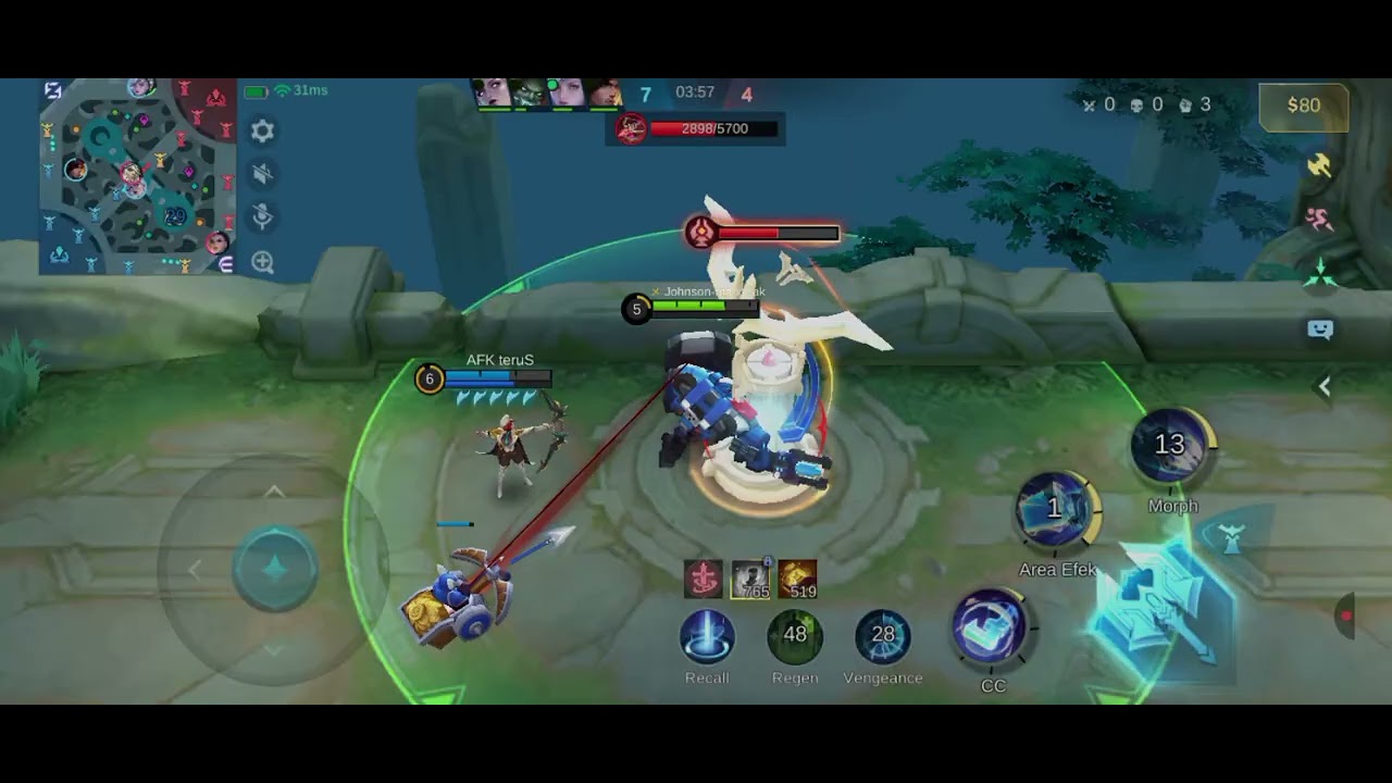 Johnson yang telah kembali dari tidur nya