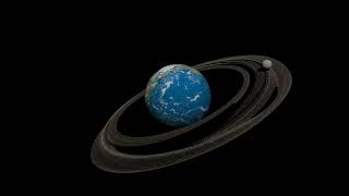 Death Star Disrupts Earth's Rings | 1M Particles | N-Body Simulation