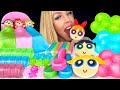 ASMR POWERPUFF GIRLS CAKE, KONPEITO CANDY CLOUD MUKBANG 먹방 HUNNIBEE 꿀벌