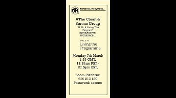 The clean and serene group basic text workshop  12 Step Recovery