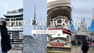 study abroad in korea ✈  first full day in korea, lotte world, dorm haul, seoul to daejeon [ep 2]