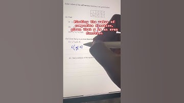 Find the value of composite function, given that g is an even function | IB Math AA