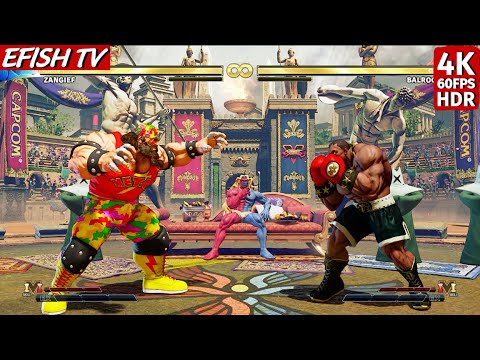 Zangief vs Balrog (Hardest AI) - Street Fighter V | 4K 60FPS HDR