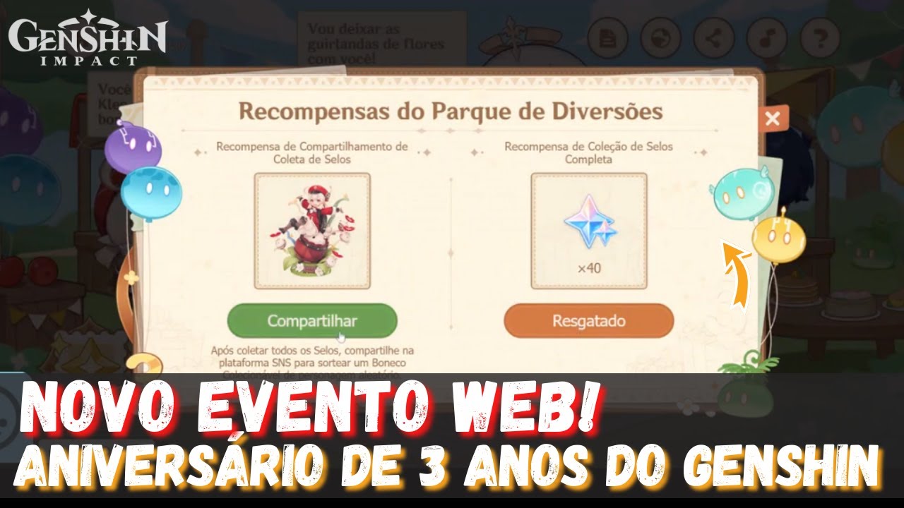 7 Novos Códigos de Resgate da Versão 4.1 Aniversário 3 Anos do