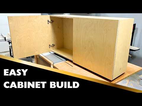 Frameless Upper Cabinet Build | Pocket Hole & Euro Hinge Jig Method