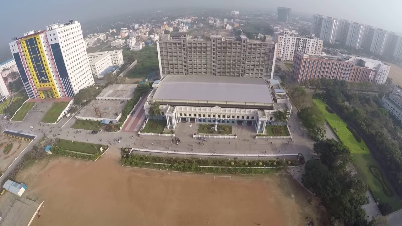 Drone shot of SRM University, Chennai campus - YouTube