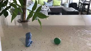 Green ball morphs into clayman
