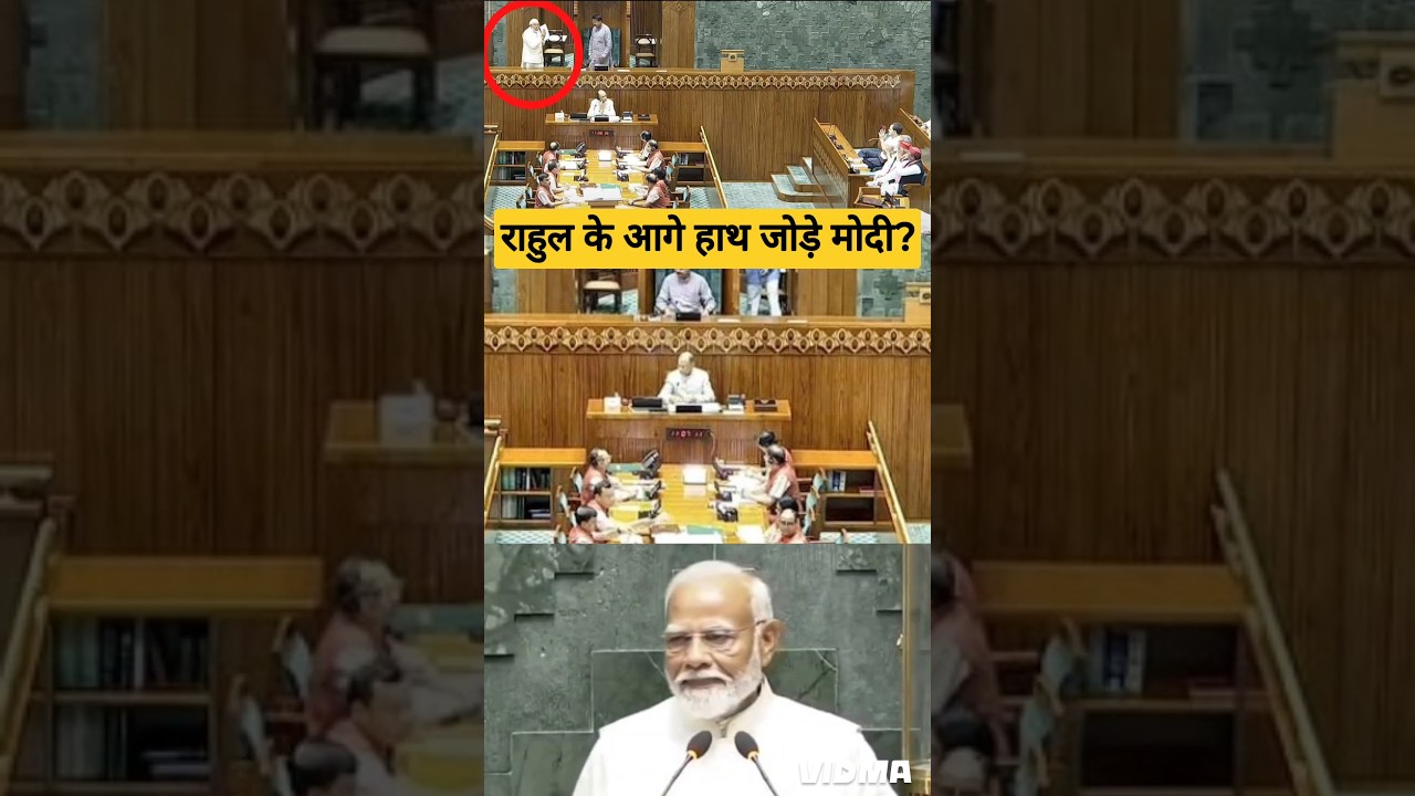 rahul shows constitution to modi || Rahul & Modi in parliament 