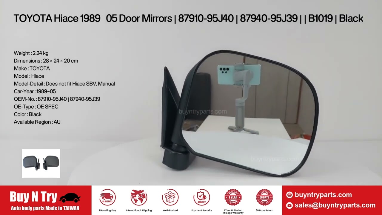 TOYOTA Hiace 1989-05 Door Mirrors | 87910-95J40 | 87940-95J39