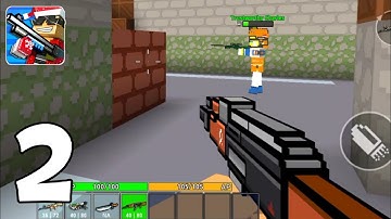 Cops N Robbers -3D Pixel Craft Gun Shooting Games - New Weapon Part 2 (Android GamePlay Walkthrough)