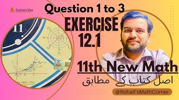 Exercise 12.1 Question 1-3|Chapter 12 1st year|Class 11 Math New Book 2025|Ex12.1,Chapter 12 Math