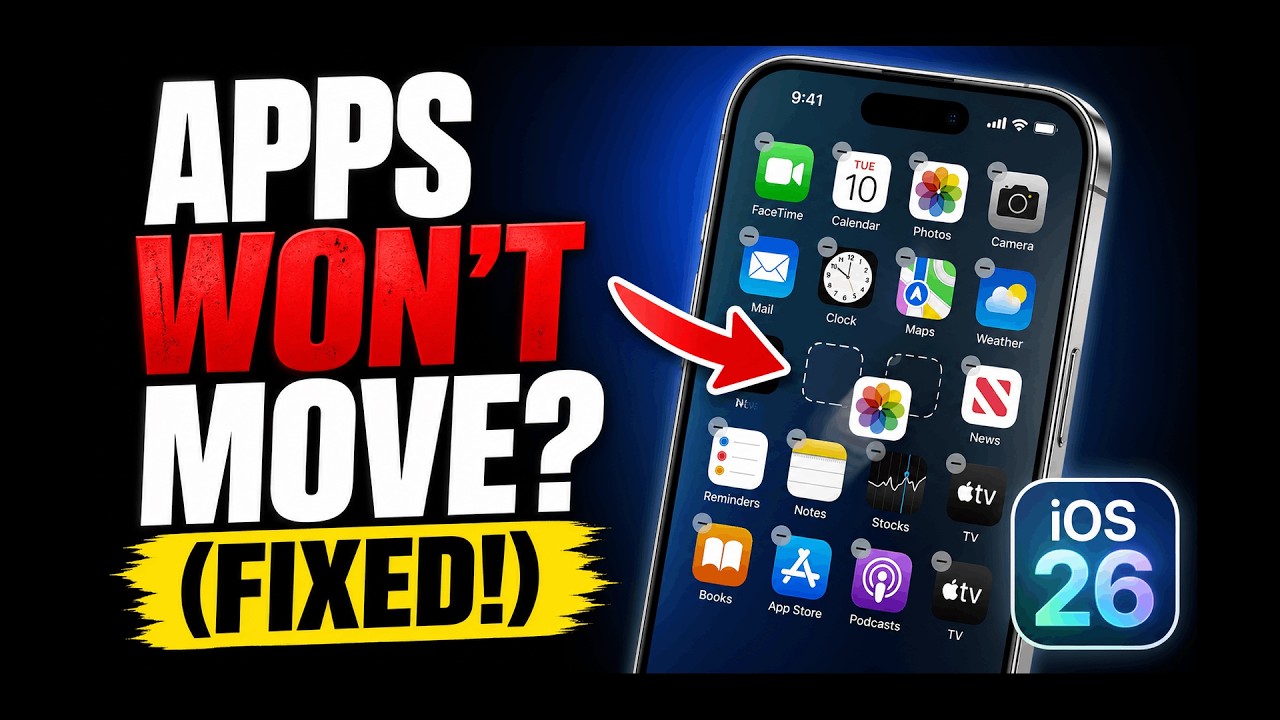 Unable to Move or Organzie Apps after iOS 26 Update on iPhone 16