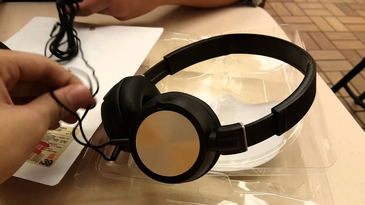 miniso stereo headphones unboxing - YouTube