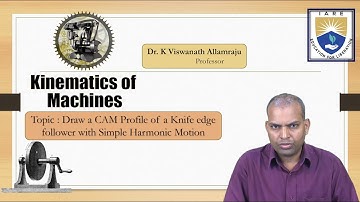Draw a CAM Profile of a Knife edge follower with Simple Harmonic Motion by Dr. K Viswanath Allamraju