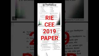 RIE CEE 2019 QUESTIONS #rie #regionalbed #riecee2025 #riecee #bedpreviousyearquestions #bedsyllabus