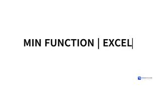 MIN FUNCTION | EXCEL FORMULAS screenshot 5